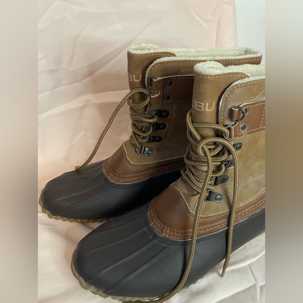 JBU Brown Winter Boots with Faux Fur